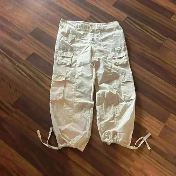 Faded Rose Essentials Cargo Cream Tan Pants size XL extra large - Picture 2 of 9